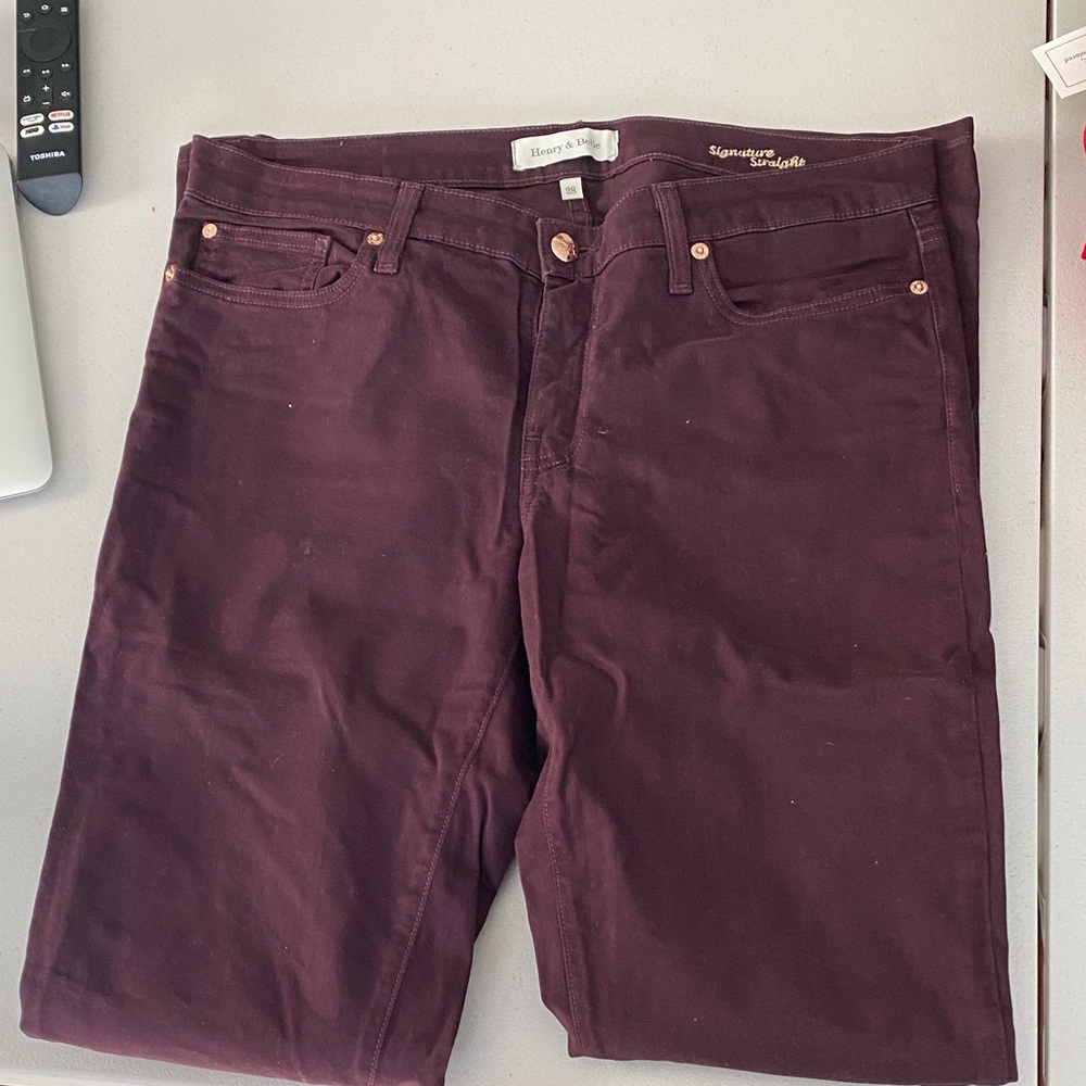 Henry & Belle Burgundy Women’s Jeans